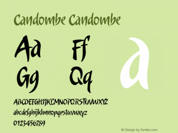 Candombe Candombe 1.0 Font Sample