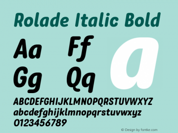 Rolade Italic Bold 2.000图片样张