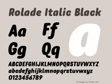 Rolade Italic Black 2.000图片样张