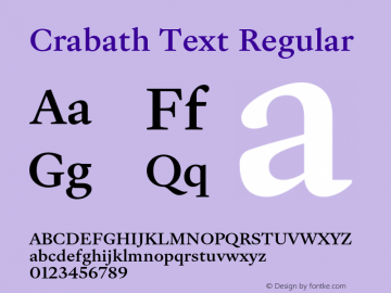 Crabath Text Regular Version 1.283;FEAKit 1.0图片样张