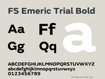 FSEmeric-Bold Trial Version 6.000图片样张