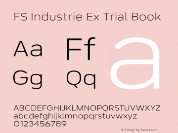 FS Industrie Ex Trial Book Version 1.002;PS 001.002;hotconv 1.0.88;makeotf.lib2.5.64775图片样张