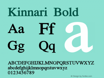 Kinnari Bold Version 001.000图片样张