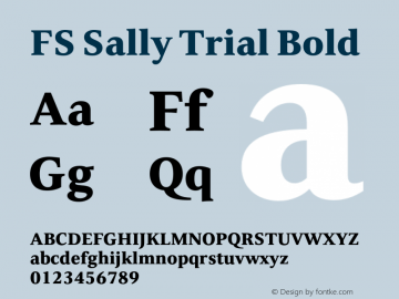 FSSally-Bold Trial Version 1.000图片样张