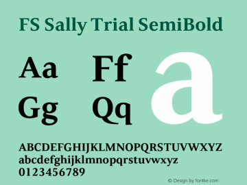 FSSally-SemiBold Trial Version 1.000图片样张