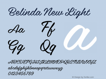 Belinda New Light Version 1.000;hotconv 1.0.109;makeotfexe 2.5.65596图片样张