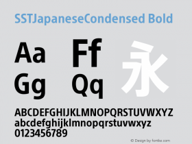 SSTJapaneseCondensed-Bold Version 1.10图片样张