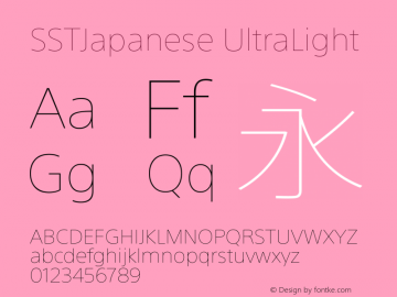 SSTJapanese-UltraLight Version 1.10图片样张