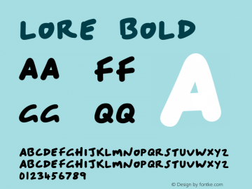 LORE Bold Version 1.037 | wf-rip DC20210330图片样张