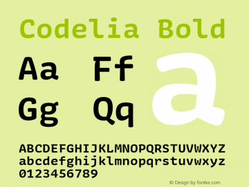 Codelia Bold 1.000 | web-TT图片样张