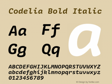 Codelia Bold Italic 1.000 | web-TT图片样张