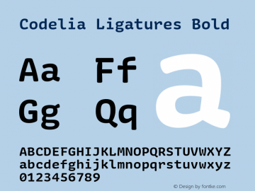 Codelia Ligatures Bold 1.000 | web-TT图片样张