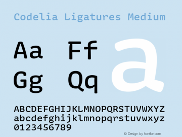 Codelia Ligatures Medium 1.000 | web-TT图片样张