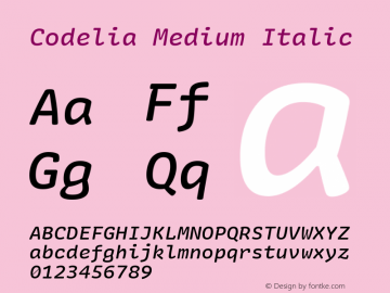 Codelia Medium Italic 1.000 | web-TT图片样张