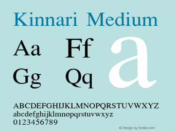 Kinnari Medium Version 002.000: 2014-03-17 Font Sample