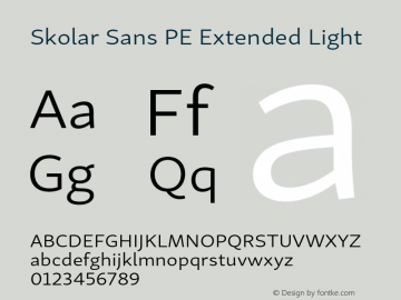 Skolar Sans PE Ex Lt Version 2.007图片样张