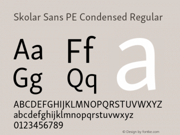 Skolar Sans PE Cn Rg Version 2.007图片样张