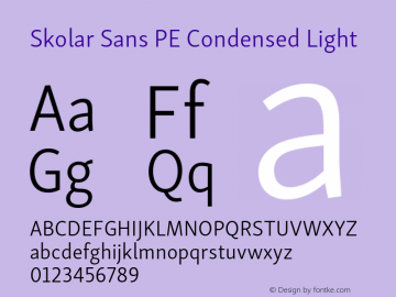 Skolar Sans PE Cn Lt Version 2.007图片样张