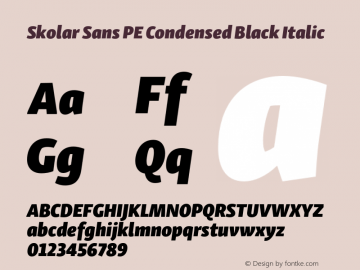 Skolar Sans PE Cn Bl It Version 2.007图片样张