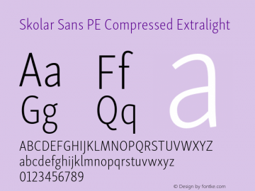 Skolar Sans PE Condensed Fonts