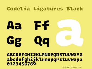 Codelia Ligatures Black 1.000图片样张