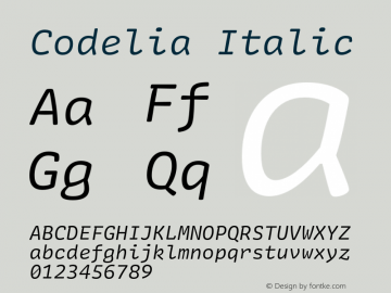 Codelia Italic 1.000图片样张