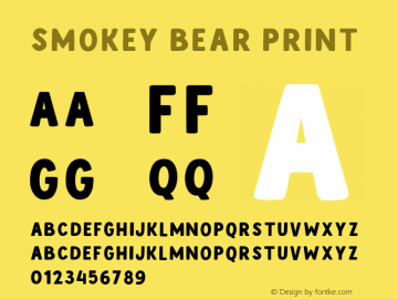 Smokey Bear Print Version 1.000图片样张