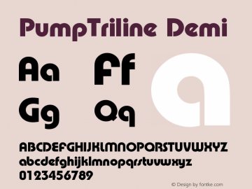 PumpTriline Demi Version 001.000 Font Sample