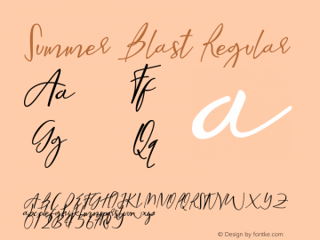 Summer Blast Version 1.00;May 9, 2021;FontCreator 11.5.0.2430 64-bit图片样张