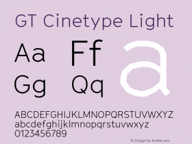 GT Cinetype Light Version 3.002图片样张