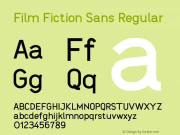 FilmFictionSans-Regular Version 1.000图片样张