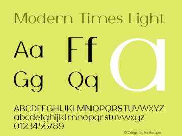 ModernTimes-Light Version 1.000图片样张