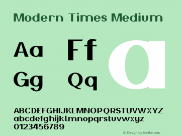 ModernTimes-Medium Version 1.000图片样张