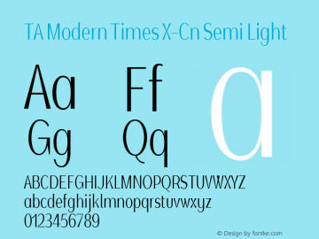 TAModernTimes-XCnSemiLight Version 2.000图片样张