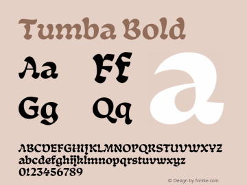 Tumba Bold Version 1.000图片样张