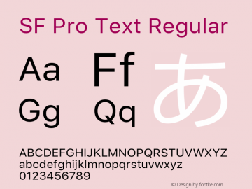 SF Pro Text Version 1.00;September 27, 2020;FontCreator 13.0.0.2683 64-bit图片样张