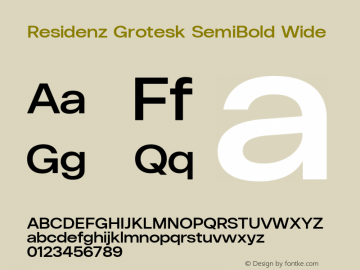 ResidenzGrotesk-SmBdWd 1.100 | vf-rip DC20200925图片样张