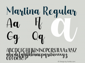 Martina Version 1.00;December 28, 2020;FontCreator 12.0.0.2535 64-bit图片样张