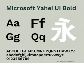 Microsoft Yahei UI Version 2.02图片样张