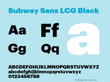 Subway Sans LCG Black Version 2.000图片样张