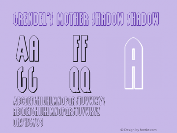 Grendel's Mother Shadow Shadow 2 Font Sample