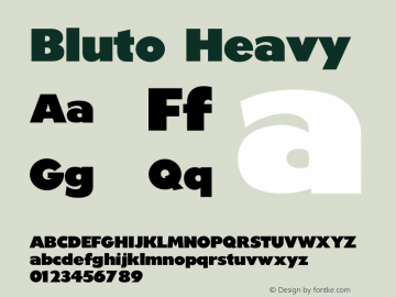 Bluto Heavy Version 1.011;Fontself Maker 3.5.1图片样张