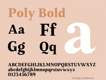 Poly Bold Version 1.006 | web-OT图片样张