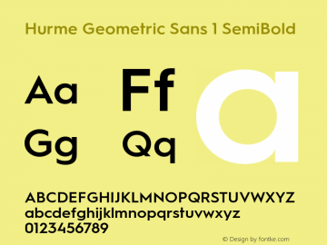 HurmeGeometricSans1 SemiBold Version 2.001图片样张