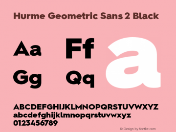 HurmeGeometricSans2 Black Version 2.001图片样张