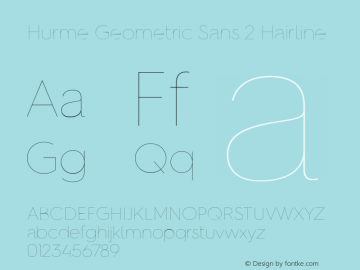 HurmeGeometricSans2 Hairline Version 2.001图片样张