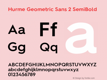 HurmeGeometricSans2 SemiBold Version 2.001图片样张