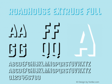 Roadhouse Extrude Full Version 1.000;hotconv 1.0.109;makeotfexe 2.5.65596图片样张