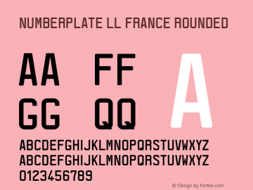 Numberplate LL France Rounded Version 3.000; build 0005 | web-TT图片样张