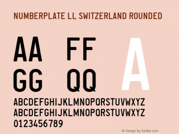 Numberplate LL Switzerland Rounded Version 3.000; build 0005 | web-TT图片样张